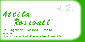 attila rosivall business card